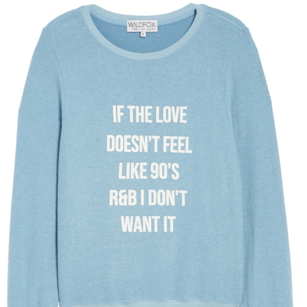 NWT Wildfox baggy beach sweatshirt 90’s R&B sz S
